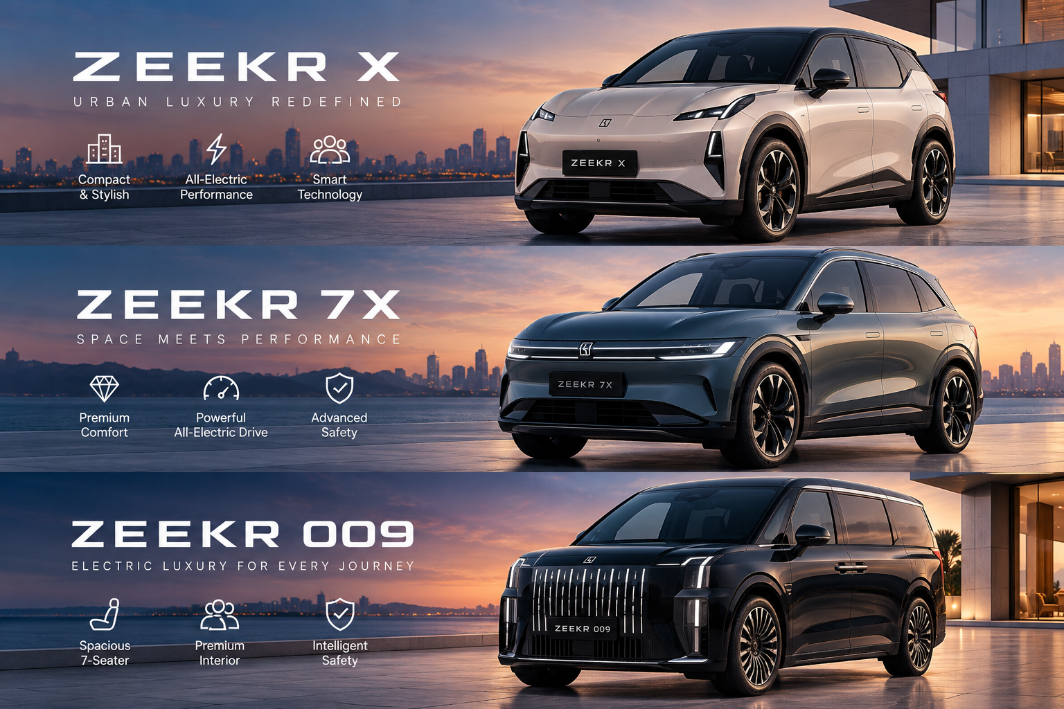 ZEEKR electric vehicle models for accident repair enquiries in Melbourne