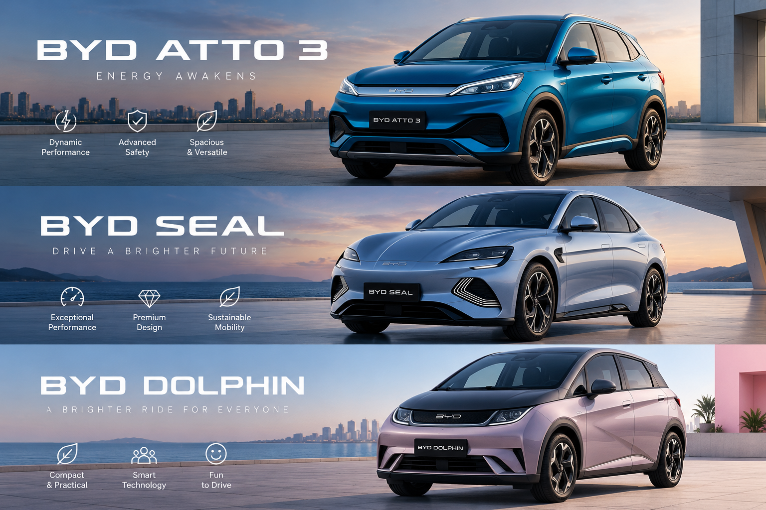 BYD electric vehicle models in Australia
